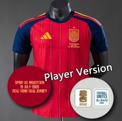 2026 World Cup final Spain Home Player version Soccer Jersey